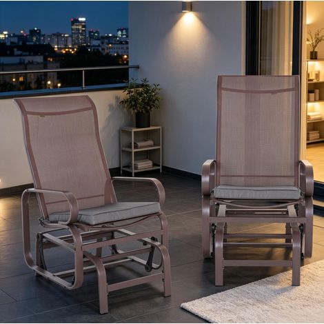 Cojines para silla de exterior, 2 unidades, 45 x 45 x 5 cm, gris oscuro, MODENUIT (1/5)