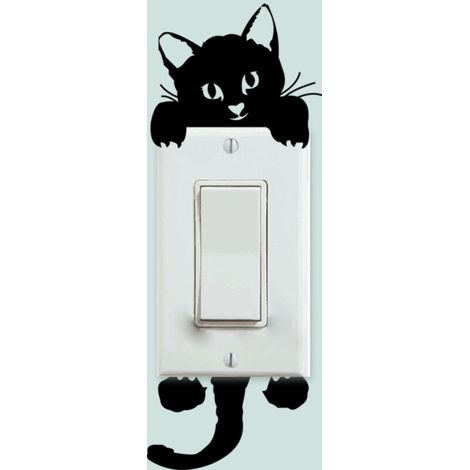 Blue Dream 3PCS ,Noir,Autocollant mural, Sticker interrupteur P (1/5)