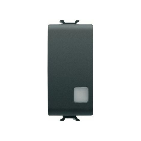 Pulsante Unipolare Illuminabile 250V AC 16A Illuminabile 1M Nero Chorusmart