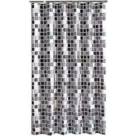Tenda da doccia GABRIELLE 200 x 220 cm (L x A), antimuffa, antibatterica, idrorepellente, tessuto in morbido poliestere (1/3)