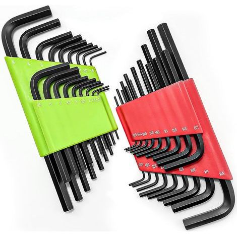 36 Pieces 1.27-8MM Allen Key Set Hollow Hexagonal Hex Key Wrench Metric Screwdriver Tool Kit for Repairing Bicycles, Motorcycles, Cars, Furniture, Appliances (1/5)