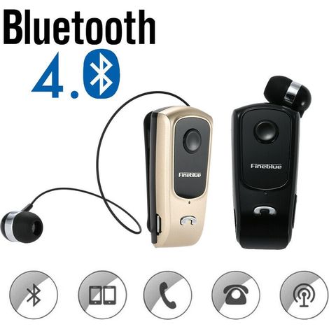 Trade Shop - Auricular Con Clip De Auricular Retráctil Retráctil Fineblue F920 Para Teléfono Inteligente - (1/5)