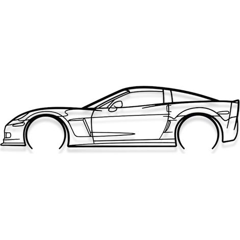 DECORACIÓN DE PARED DE METAL - CORVETTE C6 Z06 - Decoración de pared - 100CM