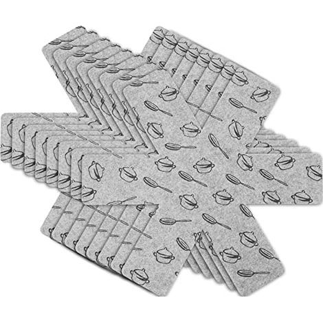Protection Casseroles et Protège-Poêle, 8 Pièces Poele Protection(38 CM), Premium Coussinets D'intercalaire Séparé et Protéger Les S (1/4)