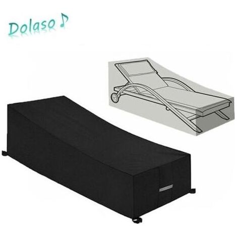 Copertura Transat/Bagno - Impermeabile e Anti-UV, Tessuto di Oxford 210D Armato - Dimensioni 210x75x40/80 cm - Nero (1/5)