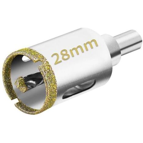 28-mm-Diamantkernbohrer mit Zentrierbohrer, Diamantkernbohrer für Fliesen, Hohldiamantbohrer für Glas, Fliesen, Keramik, Marmor und Granit (1/4)