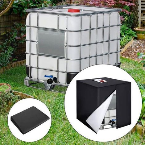 Housse de protection pour réservoir IBC - Matériau 420D résistant Protège du soleil et pluie - Stockage eau 1000 l (1/4)