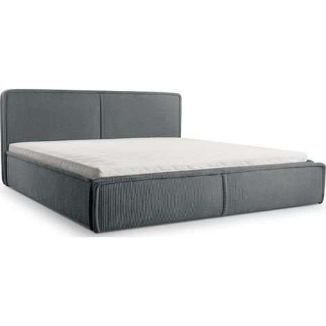 Selsey Cordo - Polsterbett mit Bettkasten, hellbeiger Cordstoff, 160x200 cm (1/5)