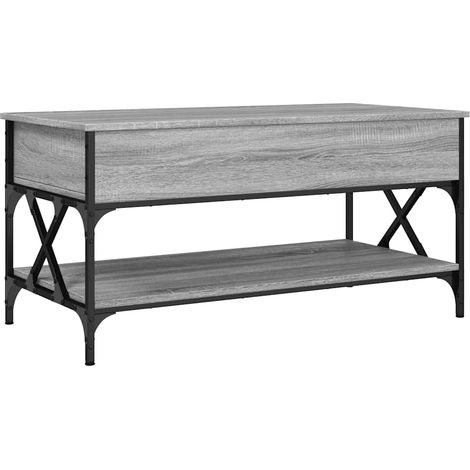Maison Exclusive - Mesa de centro madera ingeniería metal gris So