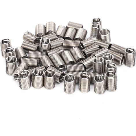 Lot de 50 inserts filetés M10 x 1.52,5D - Bagues taraudées en acier pour réparation de vis, protection de filetage, écrous de rechange