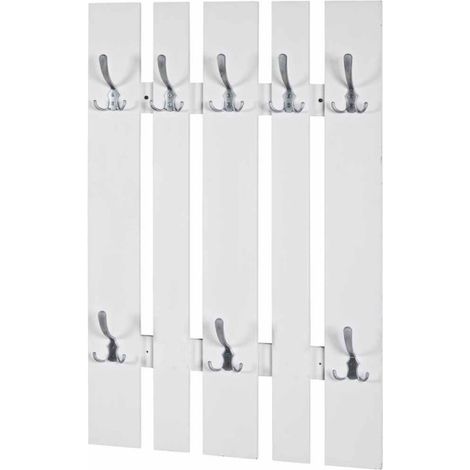 Patère Murale Déco "Cassis" 100cm Blanc