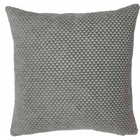 HOMESCAPES Silver Geometric Cushion Cover