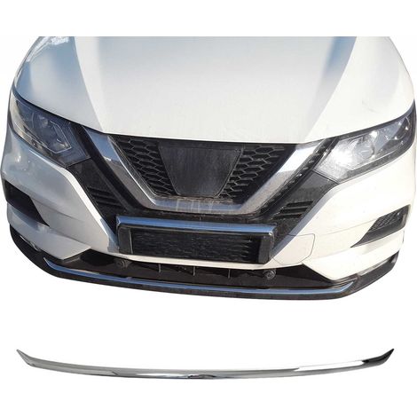 Garniture de Pare-chocs Avant Compatible avec Nissan Qashqai II 2017 à 2021, Moulure Bande en Acier Inox Chromée (1/5)