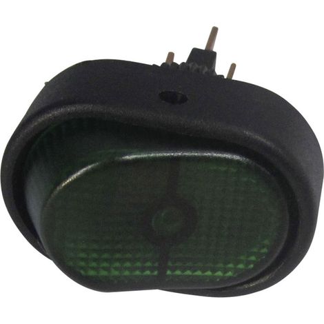 TRU COMPONENTS 1587551 Kfz-Wippschalter TC-R13-133B-SQ GREEN 12 V/DC 30 A 1 x Aus/Ein rastend  1 St.
