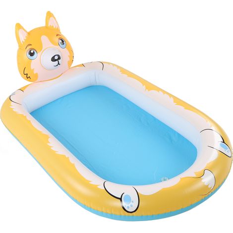 Bassin gonflable en PVC avec brumisateur, tapis d'éclaboussures pour enfants et chiens, fontaine de jeu extérieure pour jardin (1/5)