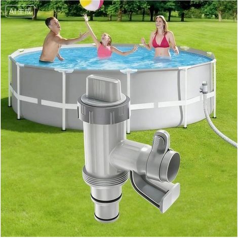 1PCS Robinet de piscine pour piscine hors-sol 2 en 1 - Valve à piston - Pièces de rechange-Vanne d'arrêt pour Multicolore RACCORD (1/4)