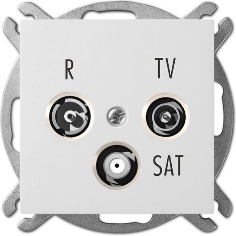 Toma de antena Sentia RD/TV/SAT sin marco IP20 blanca 1453-10 (1/2)