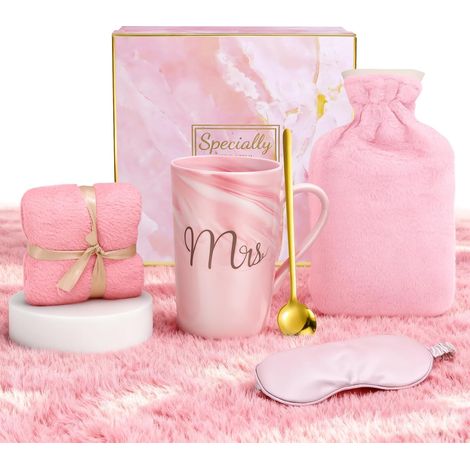 Coffret Cadeau Bouillotte d'Hiver avec Housse, Rose (1/5)