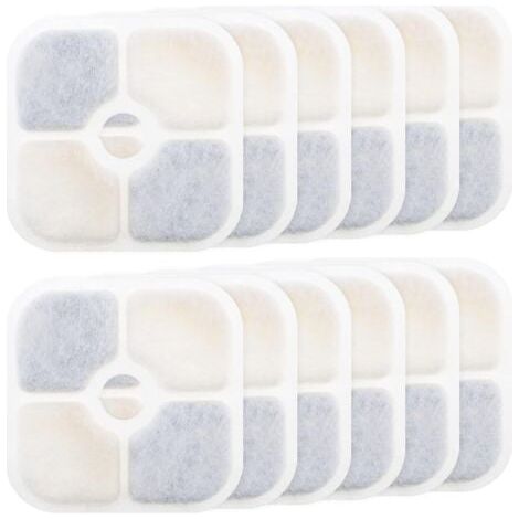 Filtres pour fontaine à eau pour animaux, lot de 12, compatibles avec la fontaine à eau pour chats Catit PIXI 43717, accessoires pour fontaine à eau pour animaux (1/5)