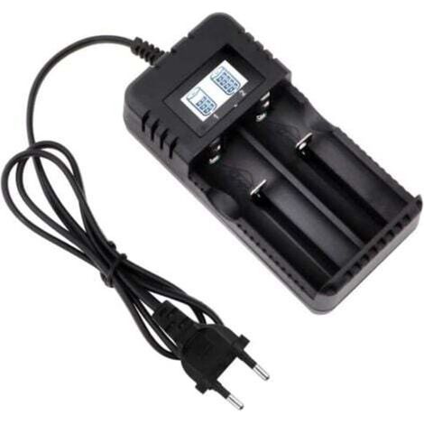 18650 Universal Battery Charger, Smart Fast Charging, 2-Slot Head with LCD Screen, Compatible with a Variety of 3.7V 266 Li-ION Batteries