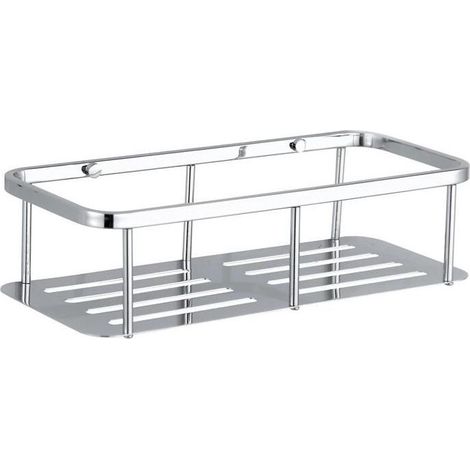 Ecleanfy-Étagère de douche exclusive en acier inoxydable - Étagère de baignoire de salle de bain, plateau de douche, support d'étagère d'angle mural (acier inoxydable, 1 niveau)