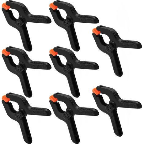 8 Stück 5cm Federklemme, Schwarze Federklemmen aus Nylon-Kunststoff, für DIY-Projekte, Fotostudios (1/5)