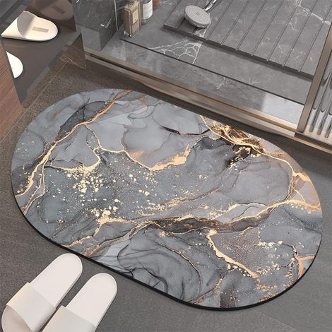 Alfombrilla de baño de tierra de diatomeas: suave, cómoda, superabsorbente y antideslizante, 40 x 60 cm