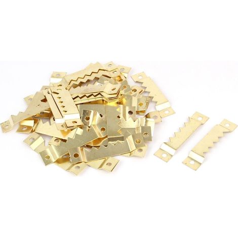 Kreuzstich Bilderrahmen Metall Sägezahn Aufhänger Goldton 55mm x 12mm 4mm 50st (36a2483bedcdc42a85de (1/2)