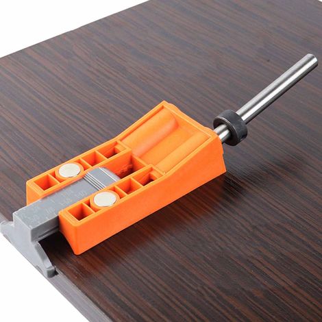 Gabarit de perçage incliné magnétique avec clé hexagonale, robuste et précis pour le travail du bois. (1/5)