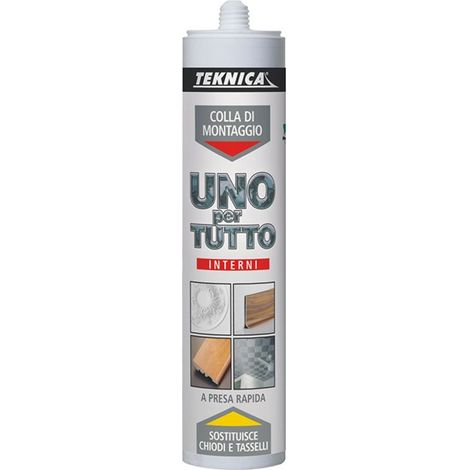 TEKNICA uno x tutto colla di montaggio forte e rapido 440gr bricolage fai da te