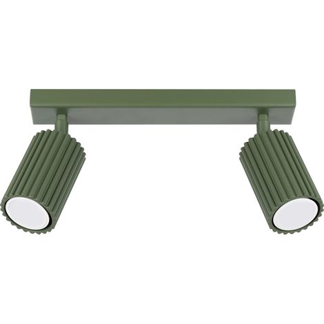 Foco ámbar 2 GU10 verde oliva ALU lumilo 16.351.18 (1/5)