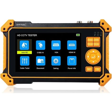 Testeur de vidéosurveillance prenant en charge la caméra IP Testeur De Vidéosurveillance 5 Pouces, Caméra De Surveillance Vidéo 8MP AHD CVI TVI SDI, Moniteur 4K Cftv Avec Traqueur De Câble D'entrée VG (1/5)