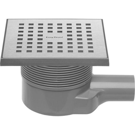 Easy Drain Aqua quattro drain de sol ABS 15x15cm horizontal diamètre 4cm
