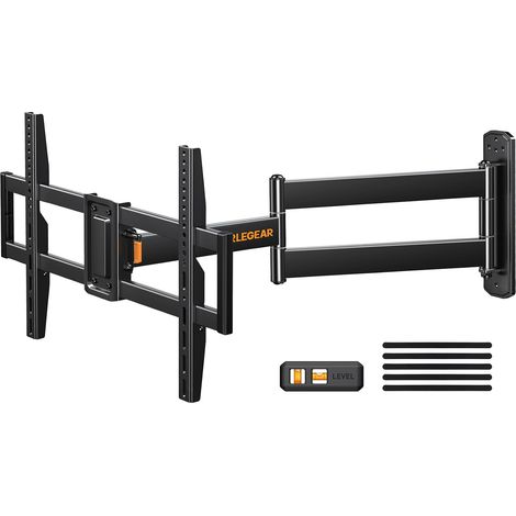 Support Mural TV à Extra Longue Portée 822mm, pour écrans 32-75 Pouces LED/LCD/OLED et courbé, Support TV Mural Pivotant, Inclinable et Rotatif, Max VESA 600x400mm Capacité Max de 45kg (1/5)