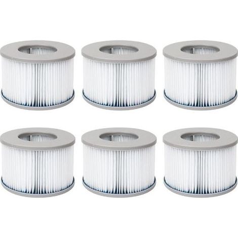 Filterset für aufblasbare Whirlpools V2. Ø10,7 cm – Ersatzfilterkartuschen für MSPA-Whirlpools, 6 Filter (1/5)