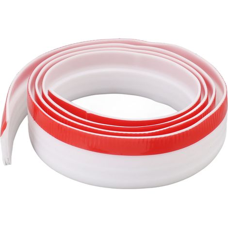 Joint d'étanchéité sous porte en TPE épais, auto-adhésif, coupe-vent, anti-poussière et insonorisant, 2 m (6,6 pi), blanc