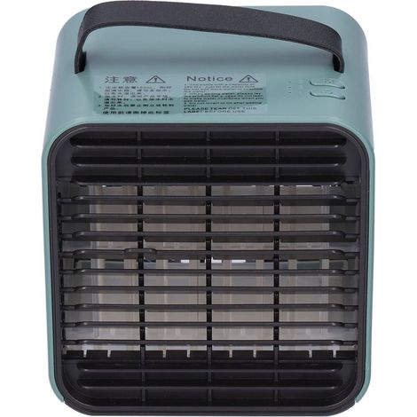 Ventilateur Rafraîchisseur d'Air Portable 2-en-1 Purificateur d'Air à Ions Négatifs USB avec 3 Vitesses de Vent Vert