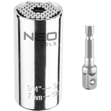 Clé à douille neo-tools universal socket plage 7-19 mm (1/5)