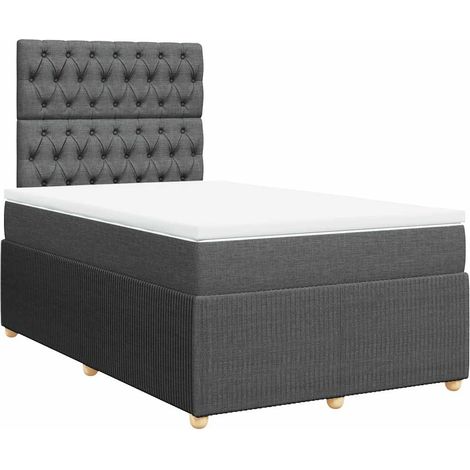 Maison Exclusive - Boxspringbett mit Matratze Dunkelgrau 120x200 (1/5)