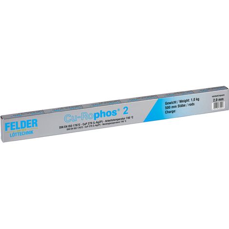 Felder "Cu-Rophos 2" Lötzinn Stange, bleifrei CuP 279 1 kg 2 mm