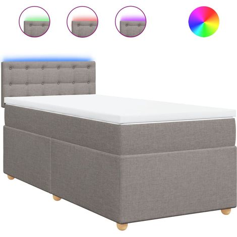 Maison Exclusive - Boxspringbett mit Matratze Taupe 90x200 cm Sto