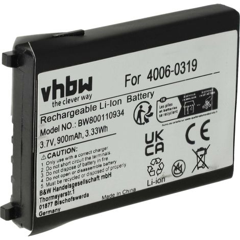 vhbw Akku Ersatz für PSC 633808510046 für Barcodescanner POS (900mAh, 3,7V, Li-Ion)