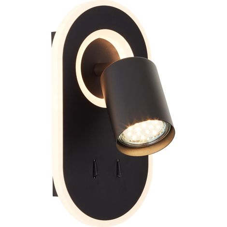BRILLIANT Lampe, Kimon LED Wandspot schwarz, 1x PAR51, GU10, 5W geeignet für Reflektorlampen, Kopf schwenkbar (1/5)