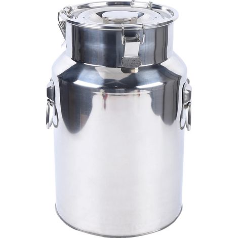 Jarra de leche de acero inoxidable con cierre hermético de silicona, color plata. (1/5)