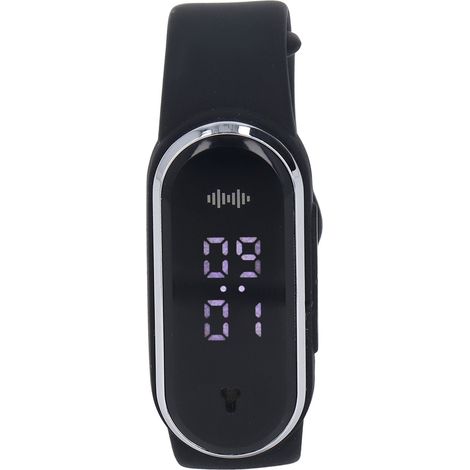Bracelet anti-moustiques en gel de silice rechargeable USB, à ultrasons, pour l'extérieur, noir. (1/5)