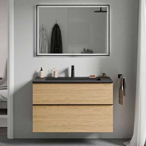 Antracite opaco, Rovere Miele Oro, Nero opaco con foro rubinetto (1/5)