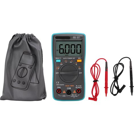 Multimètre numérique ZT101 6000, gamme automatique, mesure tension et courant, appareil portable (1/5)