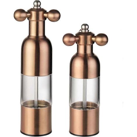 Moulin à sel et à poivre, salière manuelle en acier inoxydable avec poignée, ustensiles de cuisine de style occidental C (1/5)