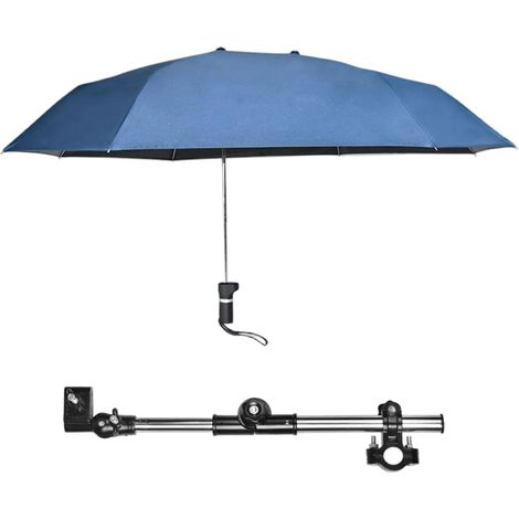 Parasol de chaise avec pince réglable, protection pluie/UV, parasol pour fauteuil roulant, 40, 9 cm, pare-soleil double face extensible pour fauteuils roulants, poussettes, landaus, vélos, chaises de (1/5)