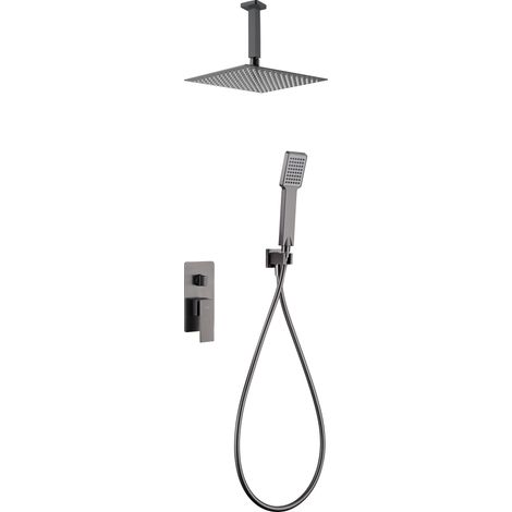 IMEX GPC061/BGM CATANIA Conjunto Ducha Monomando Empotrado Black Gun Metal - ref: GPC061/BGM